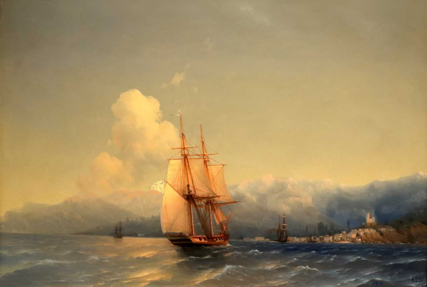 Буря на море ночью, айвазовский и.к. 1849г. ivan aivazovsky storm on the sea at night