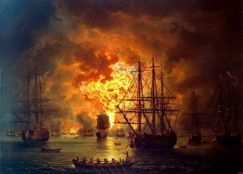 «чесменский бой» - триумф русского флота на картине айвазовского
