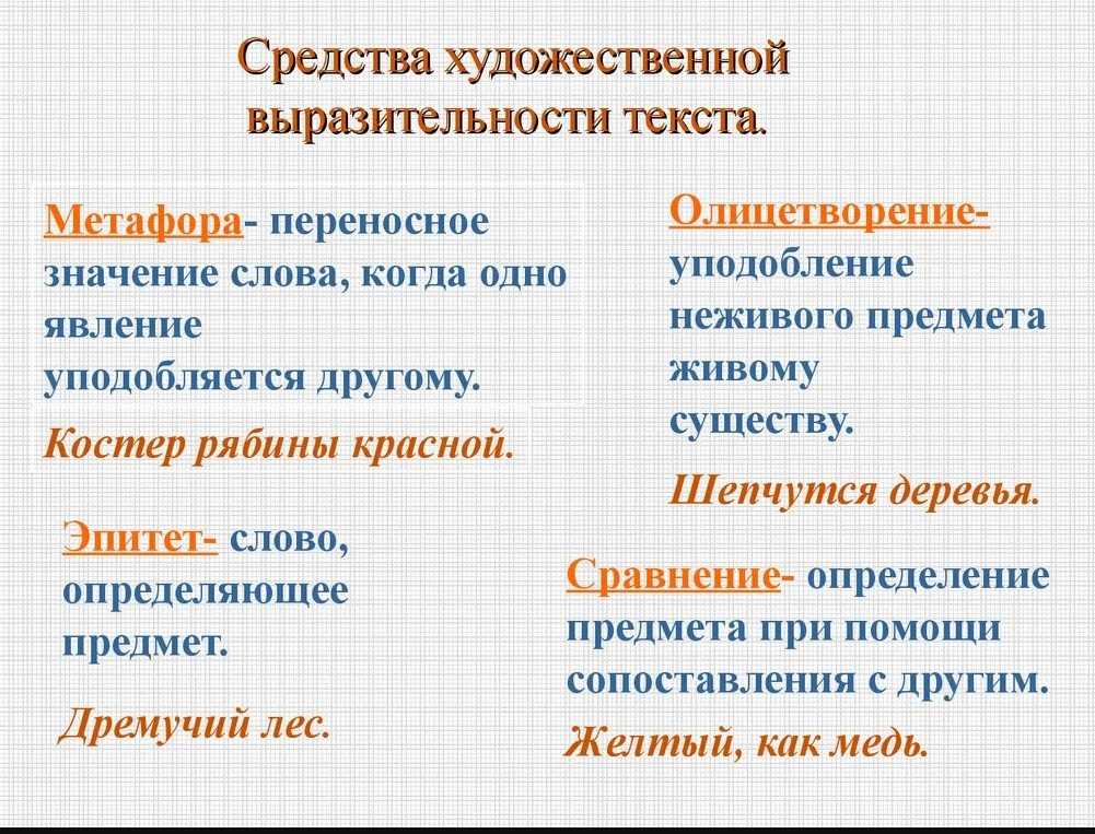 Какие эпитеты метафоры олицетворения