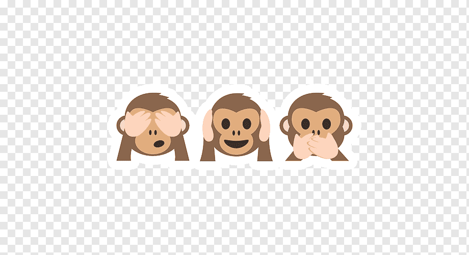 Обезьяна закрыла рот. Три обезьяны. Три обезьянки ЭМОДЖИ. Стикер обезьяна. Смайлик обезьянка.