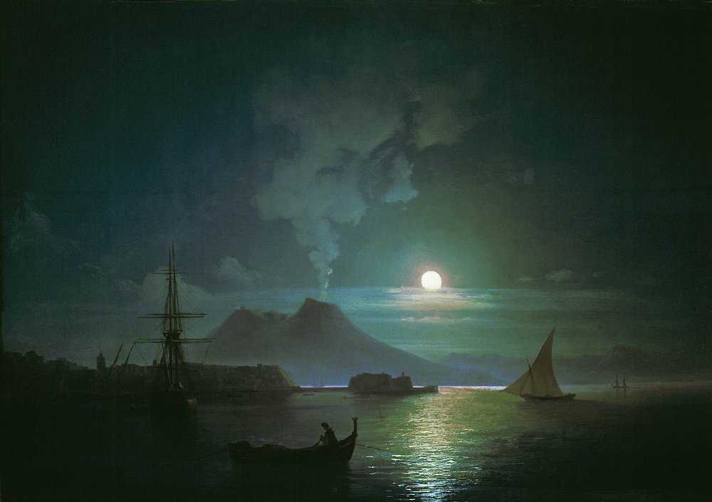 Сочинение по картине лунная ночь. купальня в феодосии айвазовского (описание)