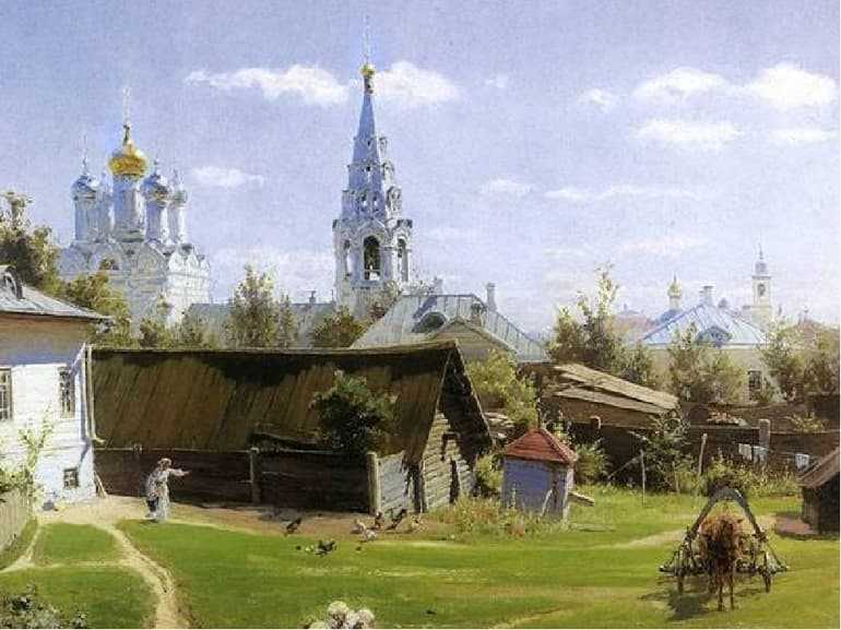 Сочинение по картине поленова московский дворик 5 класс описание