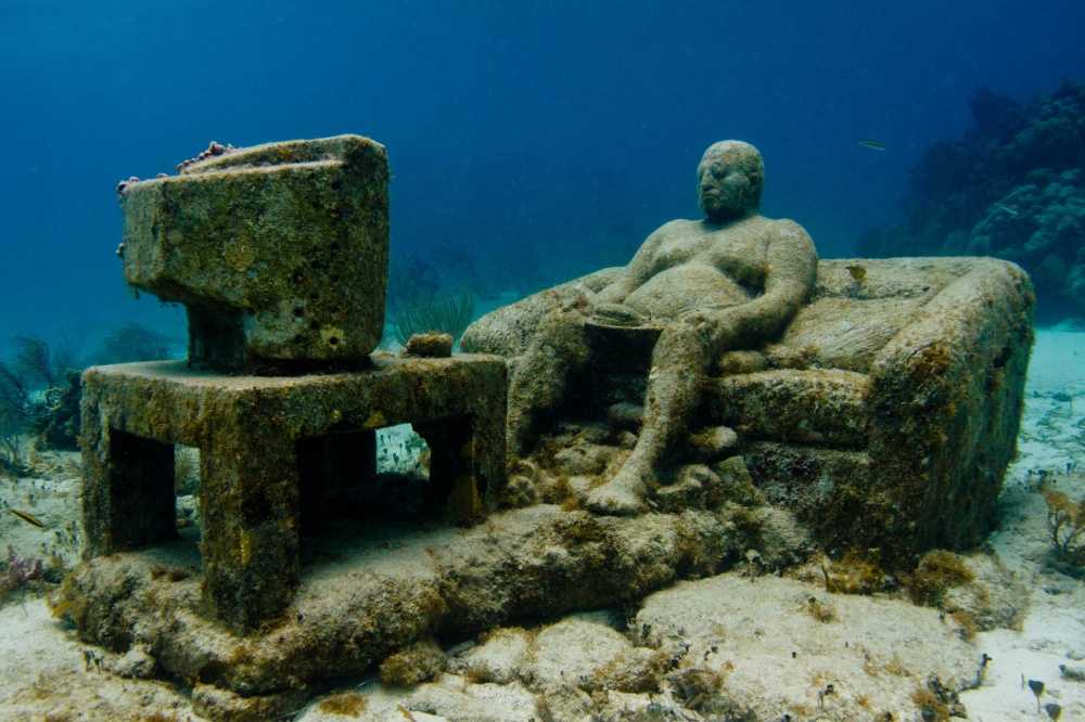 Музей скульптур подводный. и снова подводный музей муза кто создал подводный город в мексике