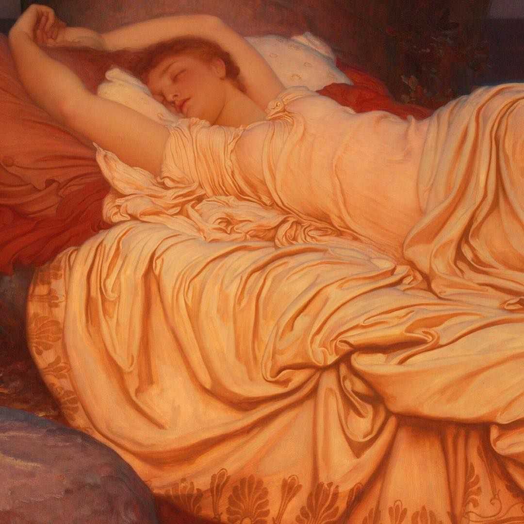 Как и большинство англичан 19-го века, Фредерик Лейтон считал, что красивое искусство должно показывать красивые вещи На практике это убеждение воплощалось в скульптурных изображениях роскошно одетых женщин, сидящих на