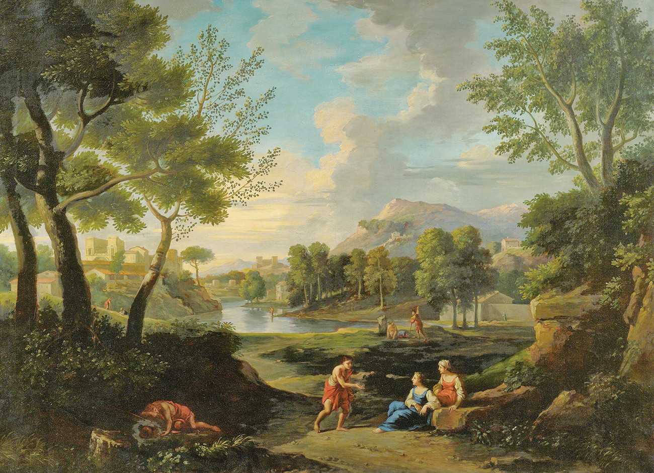 Клод Лоррен - Пейзаж с Аполлоном и Сивиллой Кумской - одно из многих произведений художника