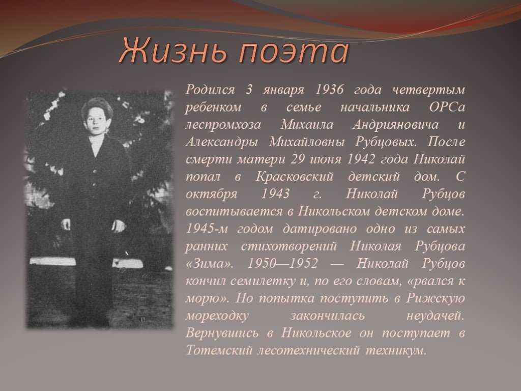 Николай рубцов: биография