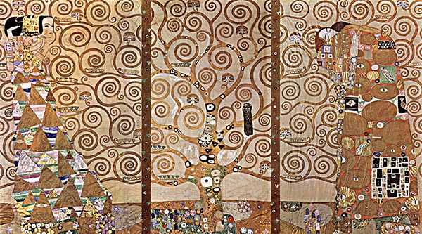 Картина панно рисунок рисование и живопись дерево жизни в стиле густава климта акварель гуашь