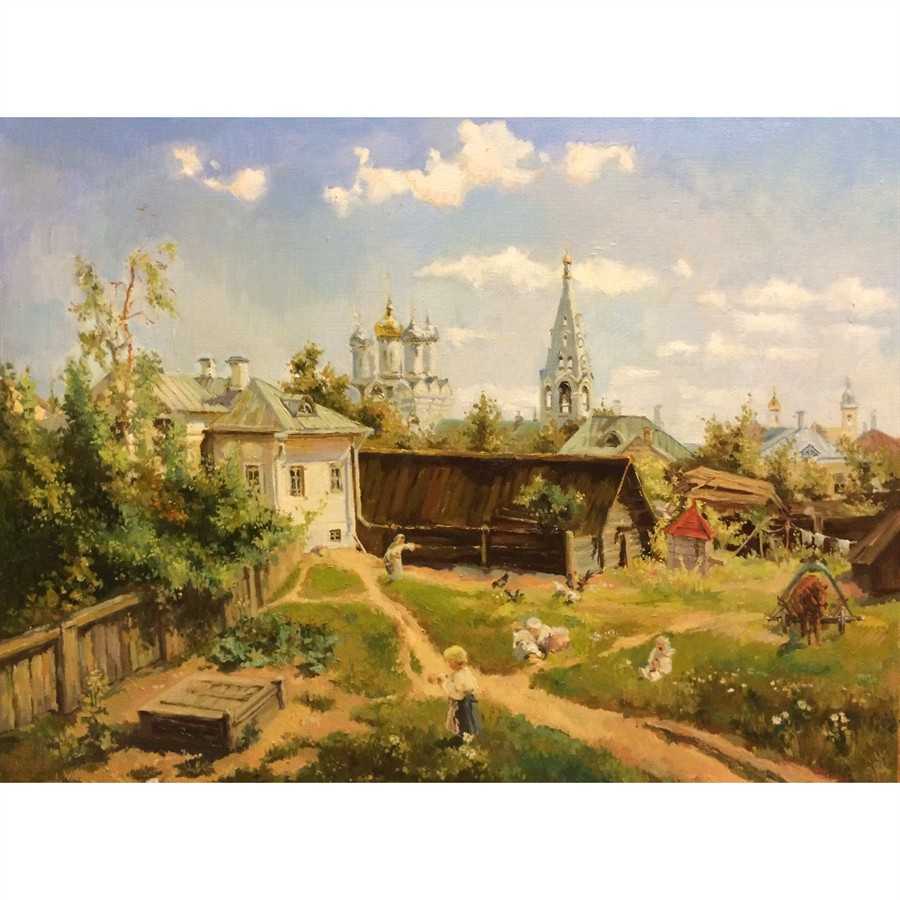 Картина в. д. поленова “московский дворик”