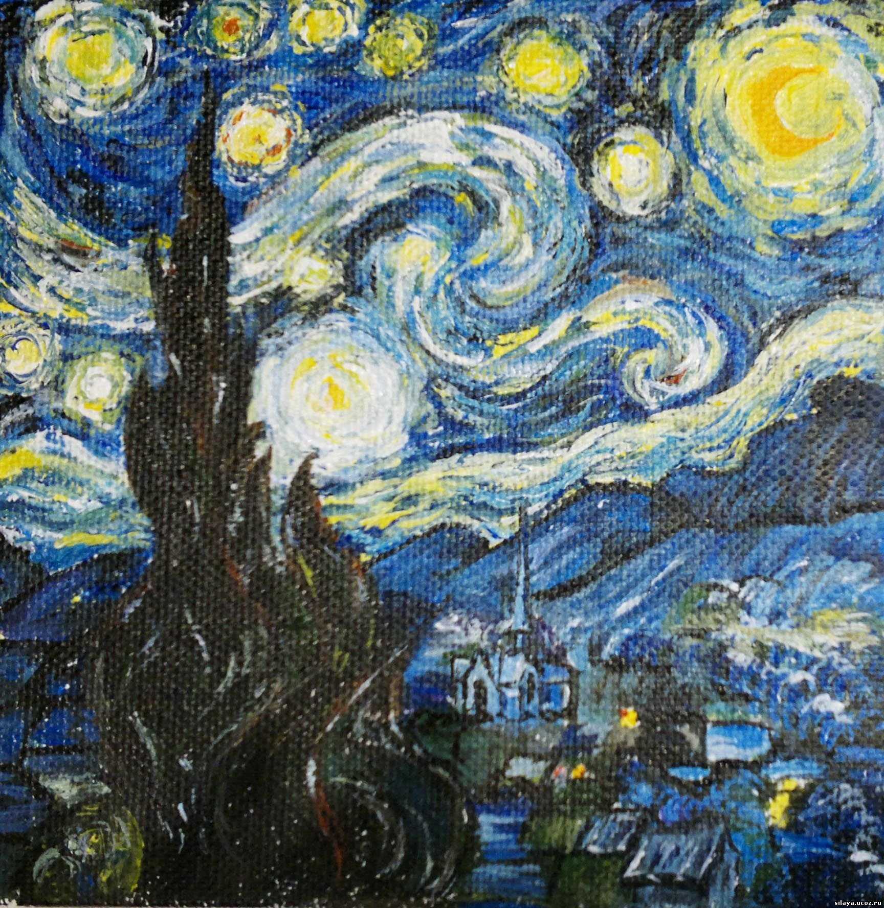 Ван гог звездная ночь картина оригинал фото
