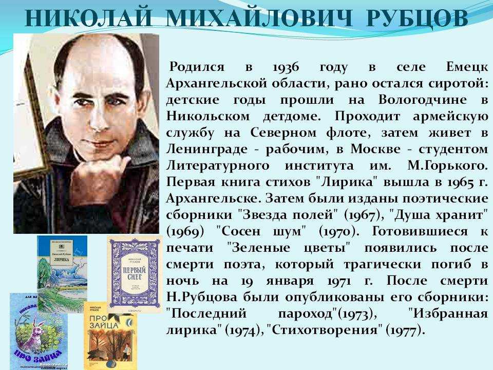 Краткая биография и творчество николая рубцова :: syl.ru