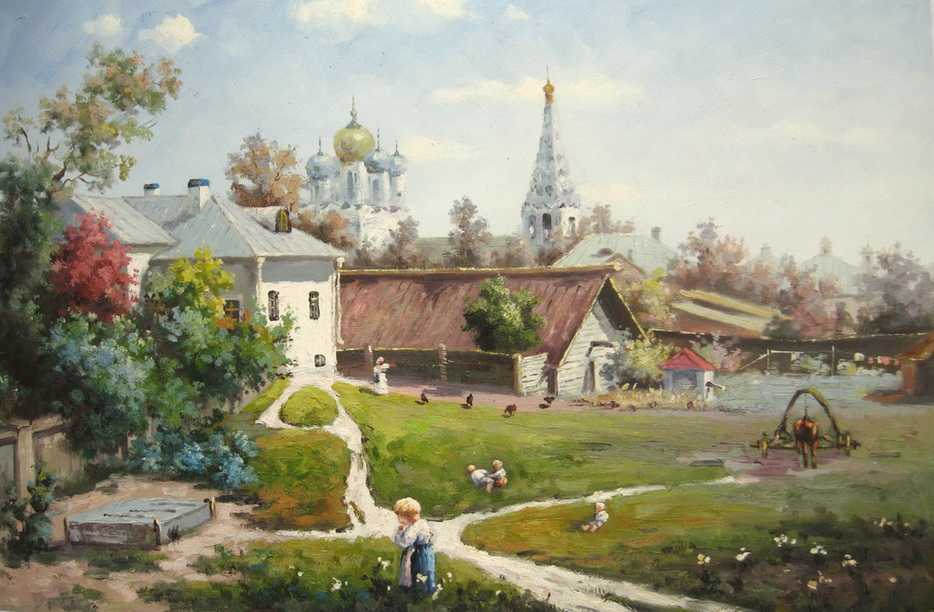 «московский дворик» ️ описание картины василия дмитриевича поленова