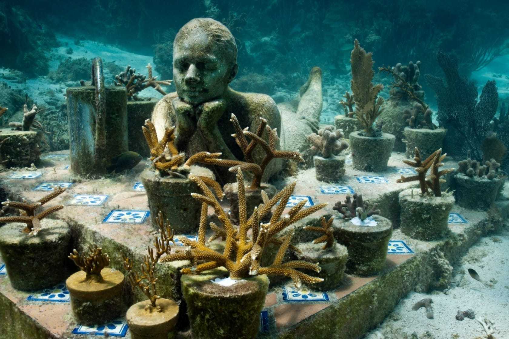 Музей подводных скульптур в канкуне (статуи под водой musa cancun)