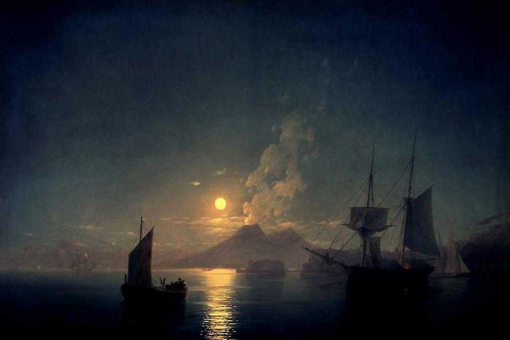 Сочинение по картине неаполитанский залив в лунном свете айвазовского (описание)