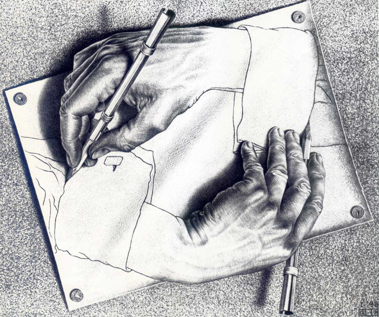 Картина Маурица Эшера Рисующие руки - одно из самых узнаваемых произведений художника